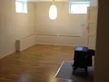 Renoverad källare med braskamin